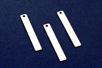 5x35 mm DİKDÖRTGEN TEK DELİK PUL, NİKEL KAPLAMALI PİRİNÇ, #1262N - 2