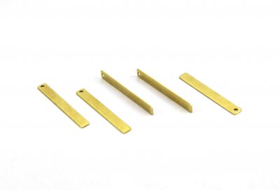 5x40 mm DİKDÖRTGEN TEK DELİK PUL, HAM PİRİNÇ, #1263H - 2