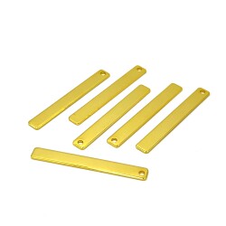 5x40 mm, DİKDÖRTGEN PUL, LAZER MARKALAMA PULU, PİRİNÇ MALZEME, LAK KAPLAMA, TEL KALINLIĞI 0.80 MM - 2