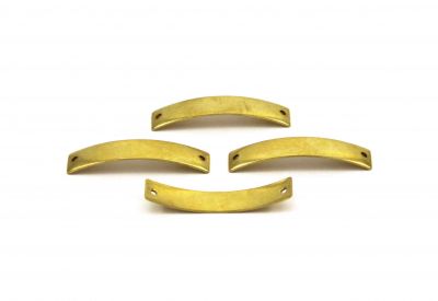 8x40 mm DİKDÖRTGEN ÇİFT DELİK BOMBELİ PUL, HAM PİRİNÇ, #1055H - 2