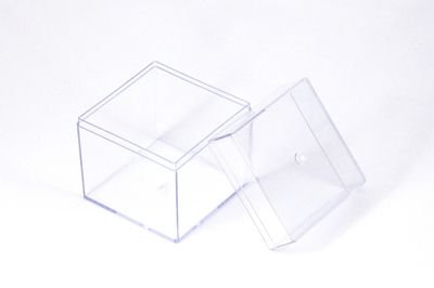 5x5 cm, YÜKSEKLİK : 5.5 cm, 10 ADET, KAPAKLI KÜP MALZEME KUTUSU, BONCUK KUTUSU, ŞEFFAF RENK - 4