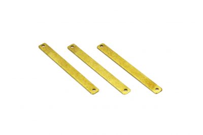 5x50 mm DİKDÖRTGEN ÇİFT DELİK PUL, HAM PİRİNÇ, #1264H - 2