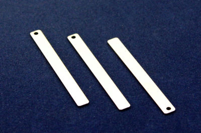 5x50 mm DİKDÖRTGEN TEK DELİK PUL, NİKEL KAPLAMALI PİRİNÇ, #1264N - 2