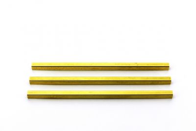 5x5x120 mm KARE DÜZ BORU, HAM PİRİNÇ - 2