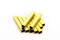 5x5x30 mm KARE DÜZ BORU, HAM PİRİNÇ #1158H - Thumbnail