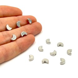 5x7 mm, AY DESENLİ BİLEKLİK ARA APARATI, ZAMAK NİKEL KAPLAMA - ERTÜRK