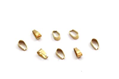 5x7 mm, ÇELİK KOLYE UCU APARATI, GOLD RENK, 1. KALİTE KARARMAZ - 1
