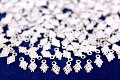 5x8 mm DESENLİ TEK DELİK PUL, NİKEL KAPLAMA PİRİNÇ #844N - 2