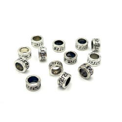 5x8 mm TESBİH ARA MALZEMESİ, ZAMAK DÖKÜM, BOYALI GÜMÜŞ KAPLAMA - 2