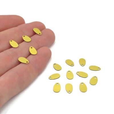 5x9 mm DAMLA MODEL PLASTİK PUL PAYET, OYA PULU, NAKIŞ PULU, DÖKME PUL, ALTIN RENK - 2