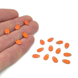 5x9 mm DAMLA MODEL PLASTİK PUL PAYET, OYA PULU, NAKIŞ PULU, DÖKME PUL, BAKIR RENK - 2