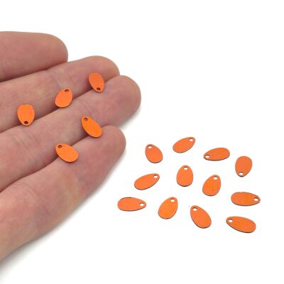 5x9 mm DAMLA MODEL PLASTİK PUL PAYET, OYA PULU, NAKIŞ PULU, DÖKME PUL, BAKIR RENK - 2