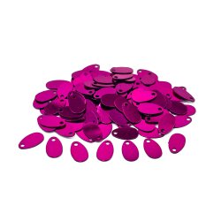 5x9 mm DAMLA MODEL PLASTİK PUL PAYET, OYA PULU, NAKIŞ PULU, DÖKME PUL, FUŞYA RENK - ERTÜRK