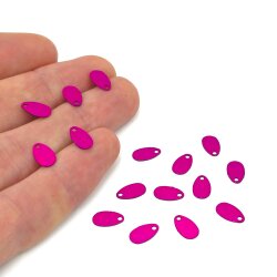 5x9 mm DAMLA MODEL PLASTİK PUL PAYET, OYA PULU, NAKIŞ PULU, DÖKME PUL, FUŞYA RENK - 2