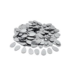 5x9 mm DAMLA MODEL PLASTİK PUL PAYET, OYA PULU, NAKIŞ PULU, DÖKME PUL, GÜMÜŞ RENK - ERTÜRK