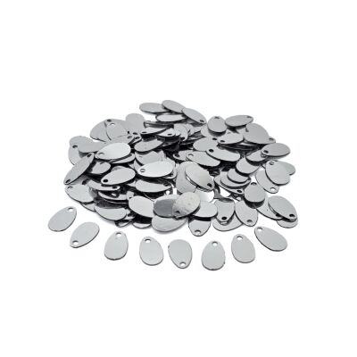 5x9 mm DAMLA MODEL PLASTİK PUL PAYET, OYA PULU, NAKIŞ PULU, DÖKME PUL, GÜMÜŞ RENK - 1