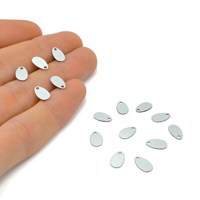 5x9 mm DAMLA MODEL PLASTİK PUL PAYET, OYA PULU, NAKIŞ PULU, DÖKME PUL, GÜMÜŞ RENK - 2