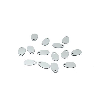 5x9 mm DAMLA MODEL PLASTİK PUL PAYET, OYA PULU, NAKIŞ PULU, DÖKME PUL, GÜMÜŞ RENK - 3