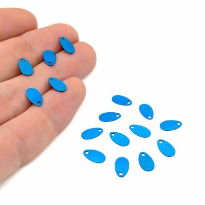 5x9 mm DAMLA MODEL PLASTİK PUL PAYET, OYA PULU, NAKIŞ PULU, DÖKME PUL, TURKUAZ RENK - 2