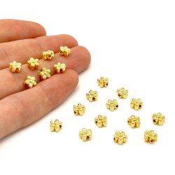 6 mm, ÇİÇEK DESENLİ BİLEKLİK ARA APARATI, ZAMAK LAK KAPLAMA - ERTÜRK