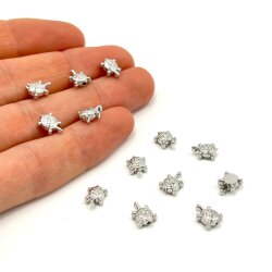 6 mm, DESENLİ KAPLUMBAĞA DESENLİ BİLEKLİK ARA APARATI, ZAMAK NİKEL KAPLAMA - ERTÜRK