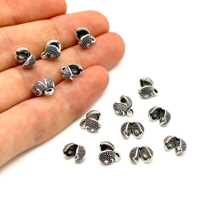 6 mm DÜĞÜM KAPAMA, ZAMAK DÖKÜM, BOYALI GÜMÜŞ KAPLAMA - 1