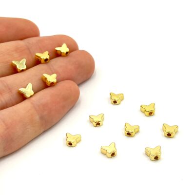 6 mm, KELEBEK DESENLİ BİLEKLİK ARA APARATI, ZAMAK LAK KAPLAMA - 1