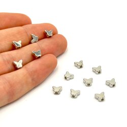 6 mm, KELEBEK DESENLİ BİLEKLİK ARA APARATI, ZAMAK NİKEL KAPLAMA - ERTÜRK