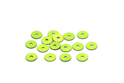 6 mm PLASTİK PUL PAYET, NAKIŞ PULU, DÖKME PUL, ORTADAN DELİK, AÇIK YEŞİL RENK - 2
