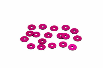 6 mm PLASTİK PUL PAYET, NAKIŞ PULU, DÖKME PUL, ORTADAN DELİK, FUŞYA RENK - 2