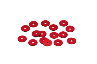6 mm PLASTİK PUL PAYET, NAKIŞ PULU, DÖKME PUL, ORTADAN DELİK, KIRMIZI RENK - 2