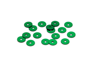 6 mm PLASTİK PUL PAYET, NAKIŞ PULU, DÖKME PUL, ORTADAN DELİK, KOYU YEŞİL RENK - 2
