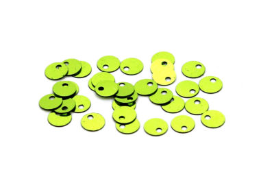 6 mm PLASTİK PUL PAYET, NAKIŞ PULU, DÖKME PUL, YAN DELİK, AÇIK YEŞİL RENK - 2