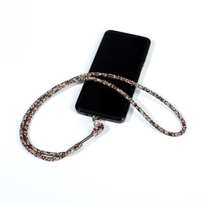 6 MM TAŞLI İP HAZIR TELEFON BOYUN ASKI AKSESUARI - 100 CM - 5