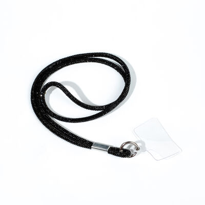 6 MM TAŞLI İP HAZIR TELEFON BOYUN ASKI AKSESUARI - 100 CM - 35
