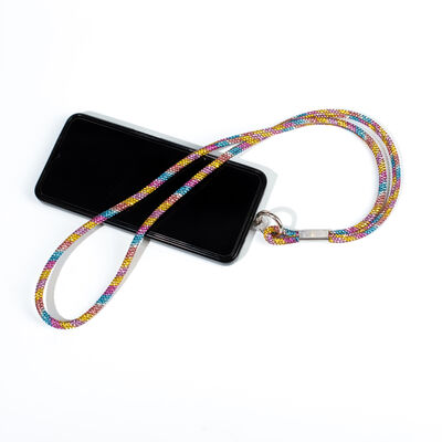 6 MM TAŞLI İP HAZIR TELEFON BOYUN ASKI AKSESUARI - 100 CM - 40