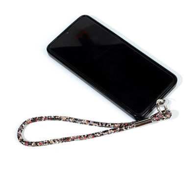6 MM TAŞLI İP HAZIR TELEFON EL ASKI AKSESUARI - 42 CM - 4