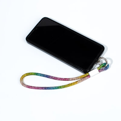 6 MM TAŞLI İP HAZIR TELEFON EL ASKI AKSESUARI - 42 CM - 12