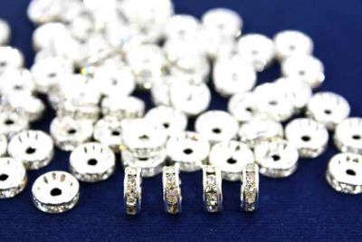 8 mm BEYAZ TAŞLI YUVARLAK RONDELA, ARA MALZEME - 2