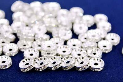 8 mm BEYAZ TAŞLI YUVARLAK RONDELA, ARA MALZEME - 3