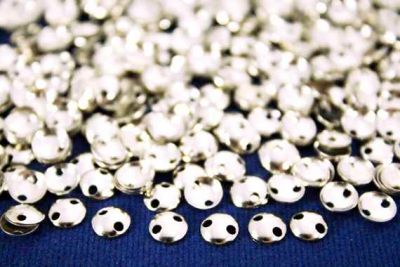 6 mm YUVARLAK İKİ DELİK BOMBELİ PUL, NİKEL KAPLAMA #102N - 2