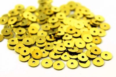 6 mm YUVARLAK ORTASI DELİK PUL, HAM PİRİNÇ #81H - 2