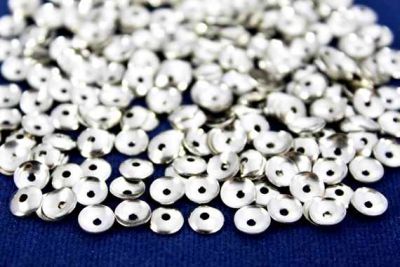 6 mm YUVARLAK ORTADAN DELİK BOMBELİ PUL, NİKEL KAPLAMA, PRİNÇ #556N - 2