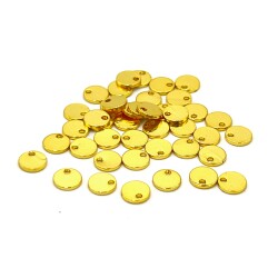 6 mm, YUVARLAK PUL, LAZER MARKALAMA PULU, PİRİNÇ MALZEME, LAK KAPLAMA, TEL KALINLIĞI 0.80 MM - 2