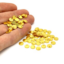 6 mm, YUVARLAK PUL, LAZER MARKALAMA PULU, PİRİNÇ MALZEME, LAK KAPLAMA, TEL KALINLIĞI 0.80 MM - ERTÜRK