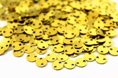 6 mm YUVARLAK İKİ DELİK PUL, HAM PİRİNÇ #80H - 2