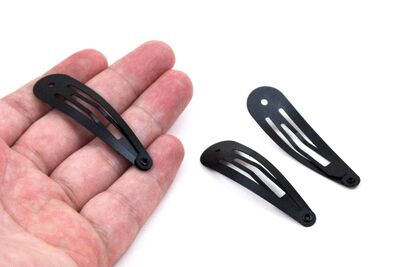 60 mm SİVRİ UÇLU ÇIT ÇIT TOKA, SİYAH BOYA KAPLAMA (6 cm SİVRİ UÇLU ÇIT ÇIT TOKA) - 2