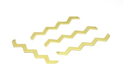 60 mm ZİK-ZAK DESENLİ PUL, HAM PİRİNÇ #1455-2H - 2