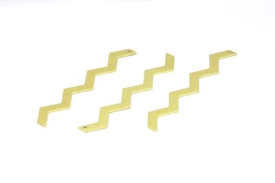60 mm ZİK-ZAK DESENLİ PUL, HAM PİRİNÇ #1455-2H - 3
