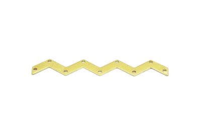 60 mm ZİK-ZAK DESENLİ PUL, HAM PİRİNÇ #1455-3H - 3